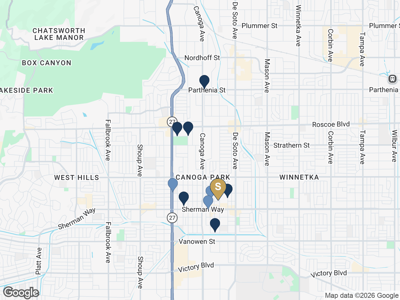 LAAA closings near 7305 Variel
